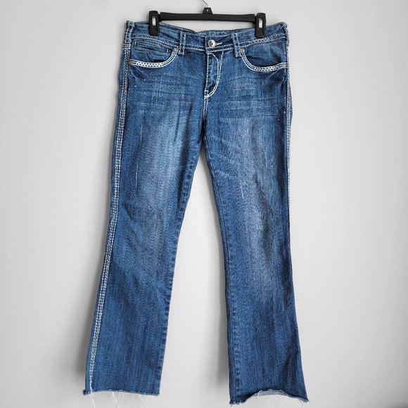 Stretch Denim Bootcut W/Fringe